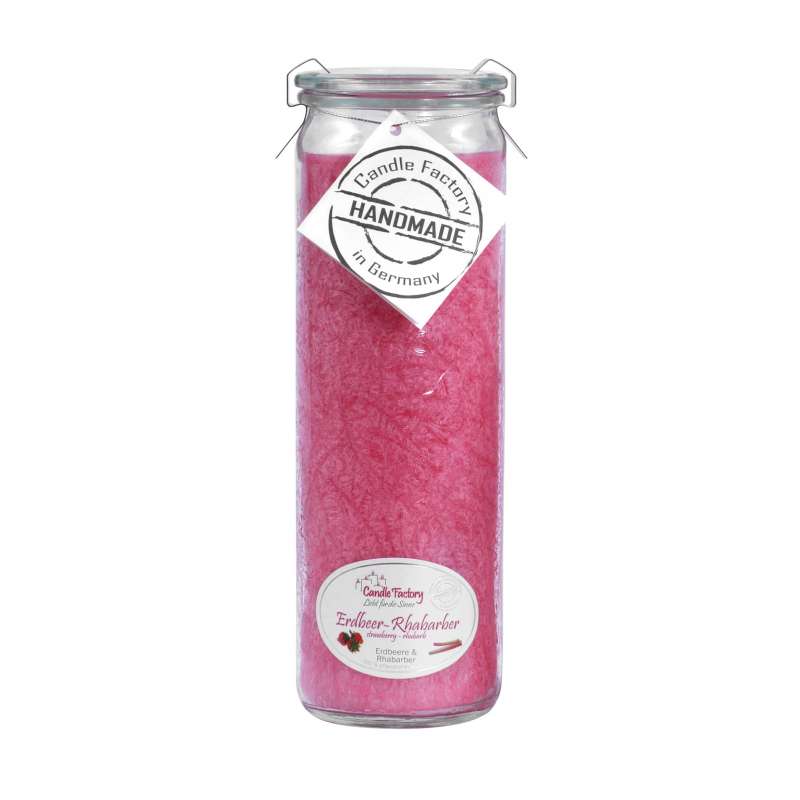 Candle Factory Big Jumbo Erdbeer-Rhabarber Kerze Duftkerze Dekokerze 306-024