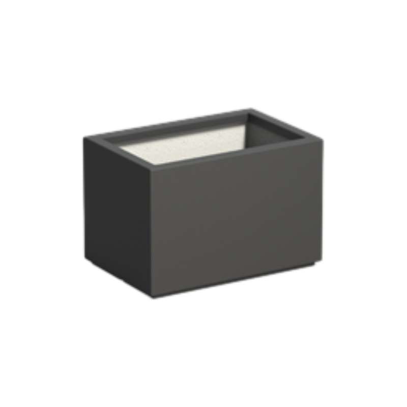 Adezz Pflanzgefäß Carrez mit Boden Fiberglas Pflanzkübel Blumenkübel schwarz