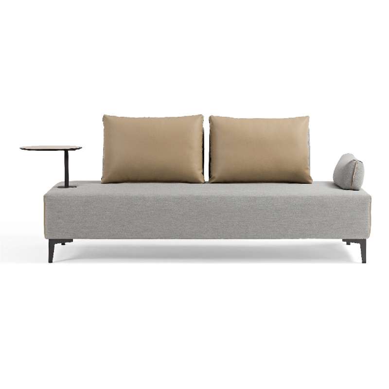 Inko Multifunktions-Sofa Lavacca light grey/caramell variables Loungesofa Outdoorsofa 200x85x42/80 c