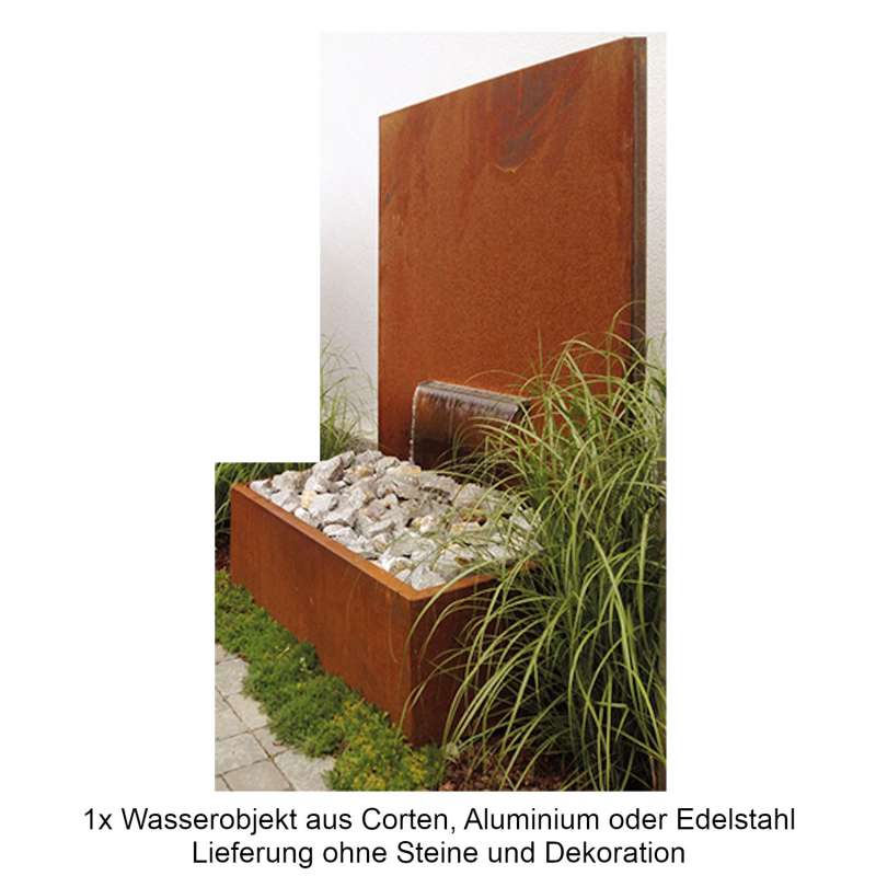 Mecondo Wasserobjekt PARAS 140x180 cm Brunnen mit Auffangbecken 150 Liter