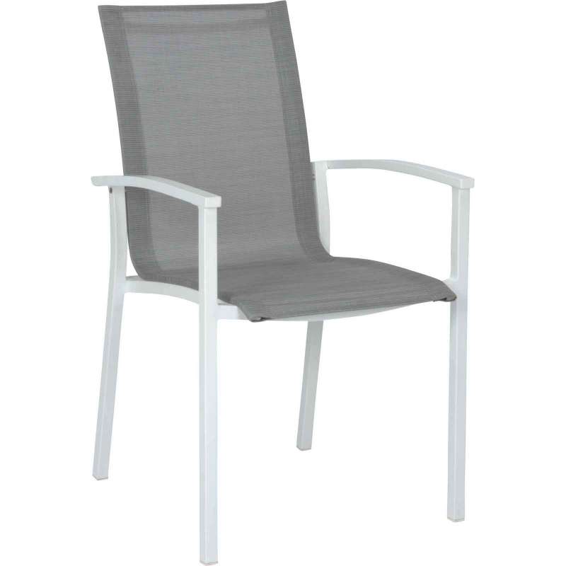 Stern Stapelsessel Evoee Aluminium weiß / silber Gartenstuhl 417673