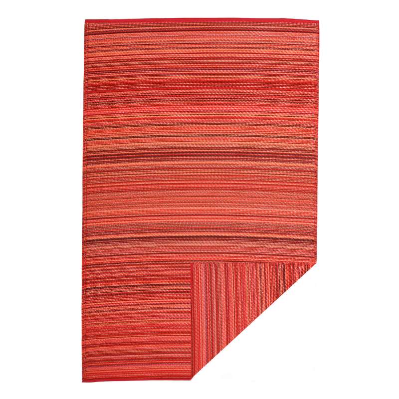 Fab Hab Outdoorteppich Cancun Sunset aus recyceltem Plastik rot/orange wetterfest