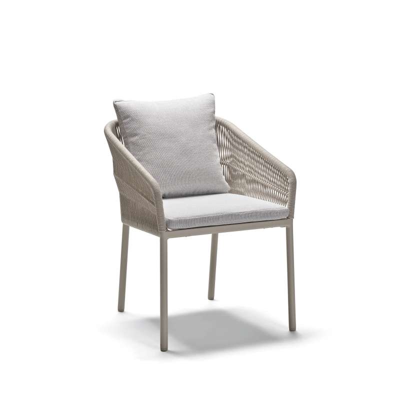 Stern Jella Stapelsessel Gartenstuhl Stapelstuhl Gartensessel mit Kissen greige