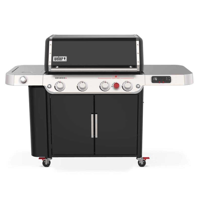 Weber Gasgrill Genesis EPX-470 Smart Grill Black mit großer Grillplatte und Grillbeleuchtung