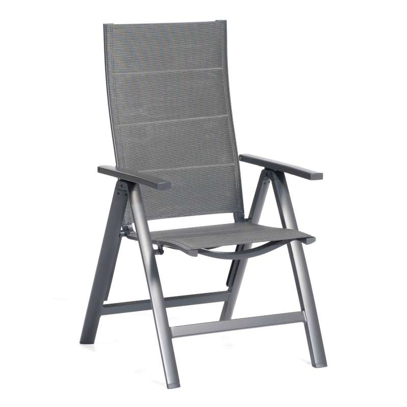 SunnySmart Garten-Klappsessel Concept Aluminium mit Polstertextilgewebe anthrazit Gartenstuhl