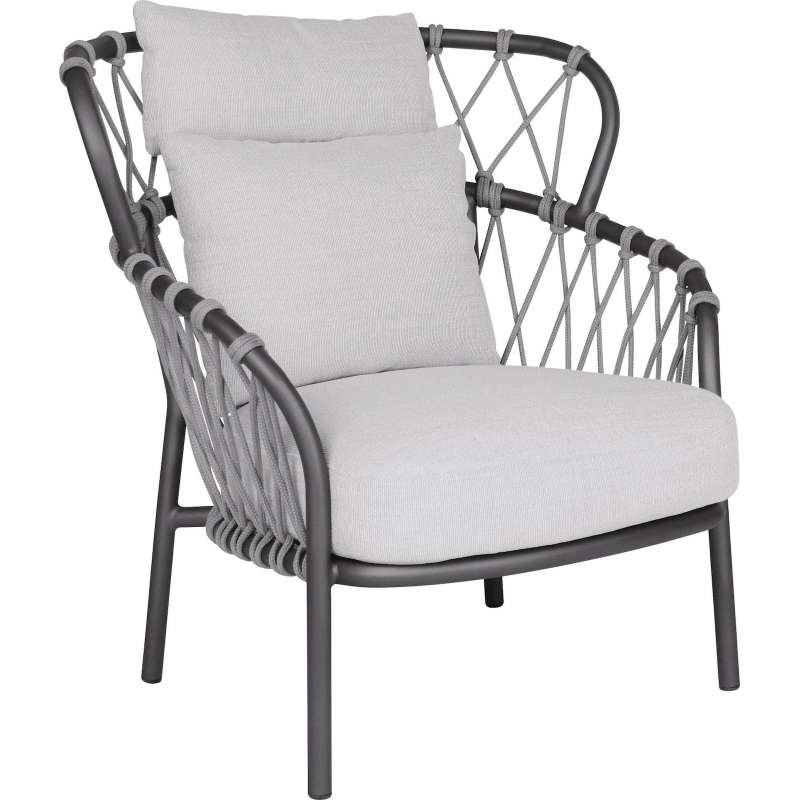 Stern Klea Pfauensessel Lounge-Sessel Gartensessel Aluminium-Gestell perlgrau