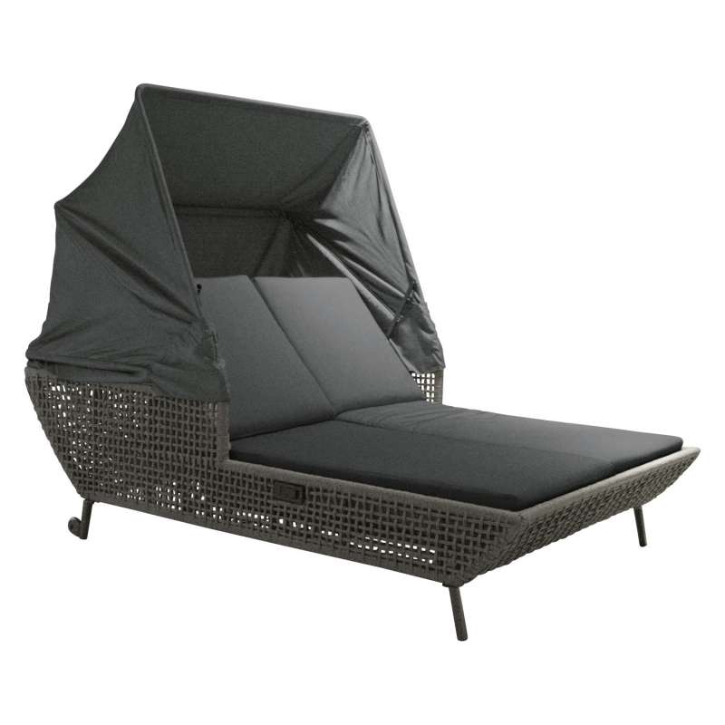 Stern Daybed Greta Aluminium anthrazit/platin/seidengrau 221x140 cm Lounge-Liege Sonnenliege