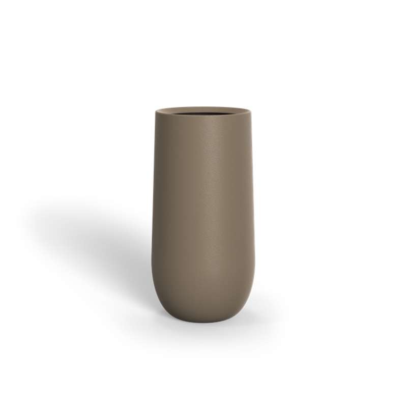 Adezz Lora Pflanzgefäß Fiberglas Pflanzkübel Blumenkübel 40x80 cm beigegrau