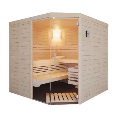 Infraworld Solido 209 Ecke Sauna 209x209x200 cm Massivholzsauna aus nordische Fichte Infraworld Solido 209 Ecke Sauna 209x209x200 cm Massivholzsauna aus nordische Fichte