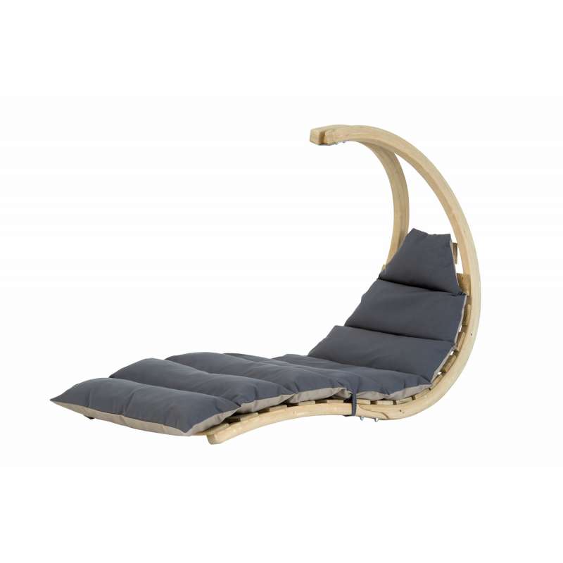 AMAZONAS Schwebeliege Swing Lounger Anthracite inkl. Sitzkissen und Spiralfeder