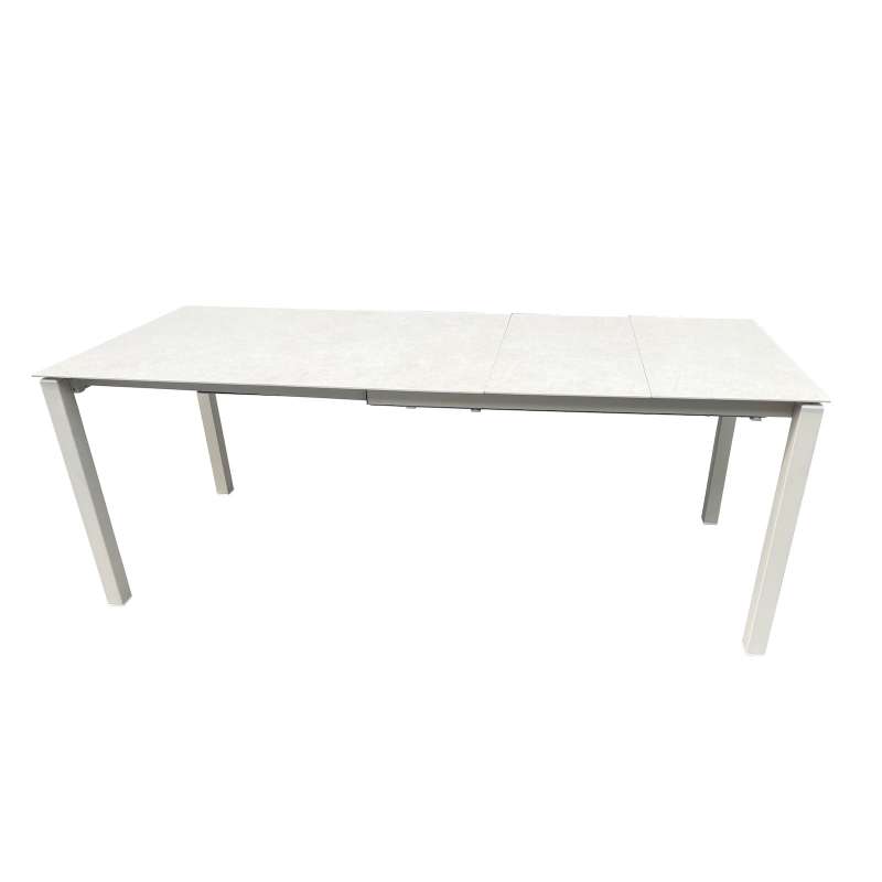 Best Freizeitmöbel Palazzo ausziehbarer Esstisch Gartentisch Sand 90x160-210x75cm