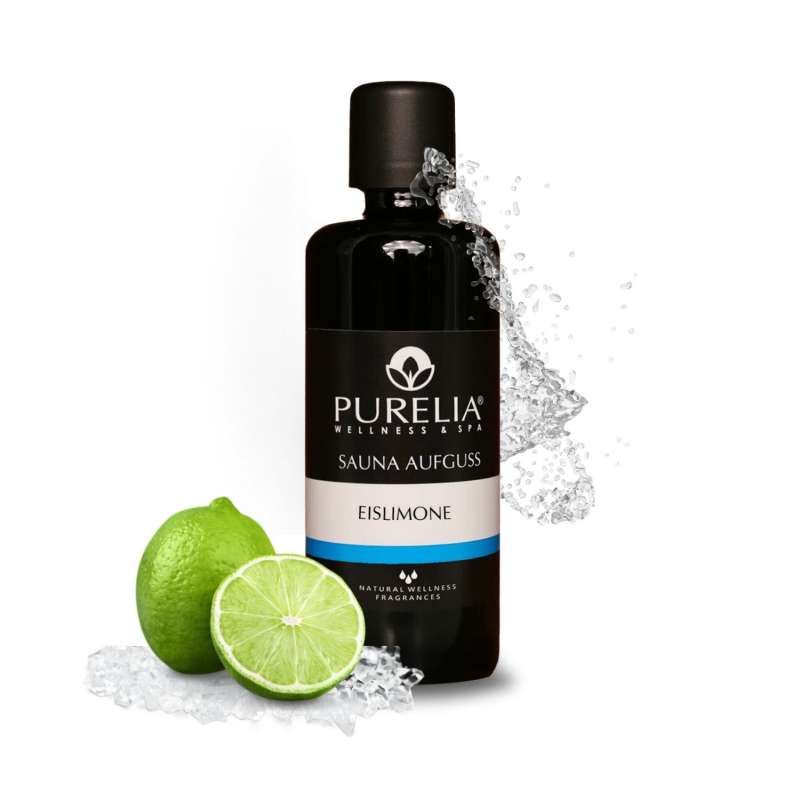 PURELIA Saunaaufguss Konzentrat Eis-Limone 100 ml natürlicher Sauna-aufguss - reine ätherische Öle