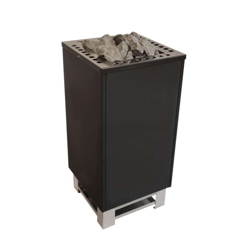 Infraworld Eterno finnischer Saunaofen 9 kW Standofen schwarz inkl. Saunasteine