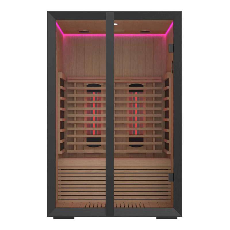 Sentiotec Onni Infra Small Element Infrarotkabine aus Abachi Infrarotsauna 130x104x200 cm
