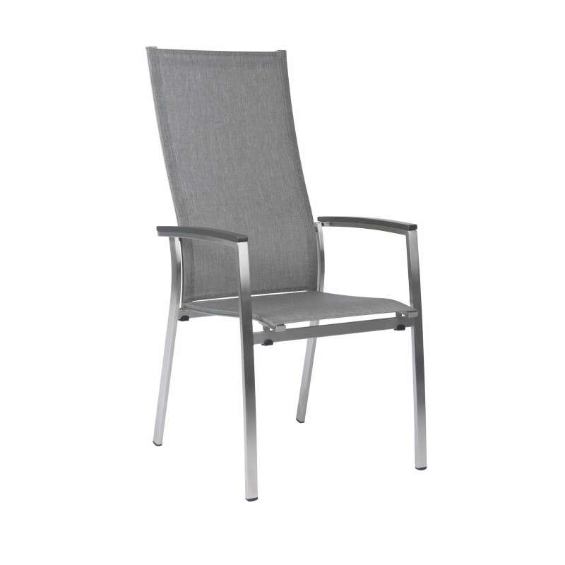 Stern Stapelsessel Mika Edelstahl Textilenbezug Leinen grau 56 x 69 x 110 cm 416711