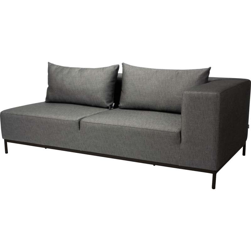 Stern Taavi Lounge 2,5-Sitzer Sofa Gartensofa Lounge-Sofa Alu-Gestell seidenschwarz