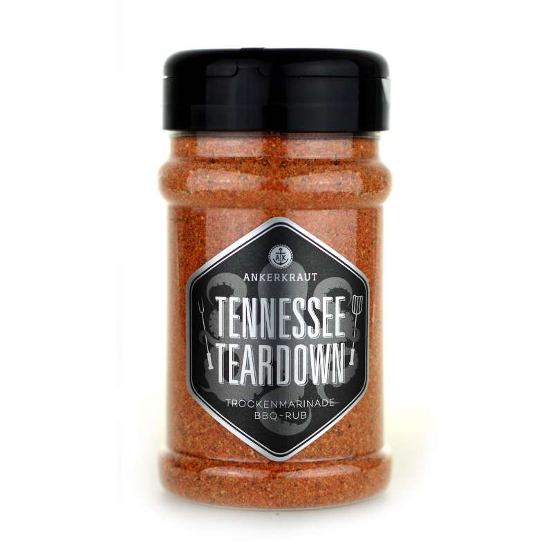 Ankerkraut Tennessee Teardown BBQ Rub im Streuer 200 g Memphis Style Marinade