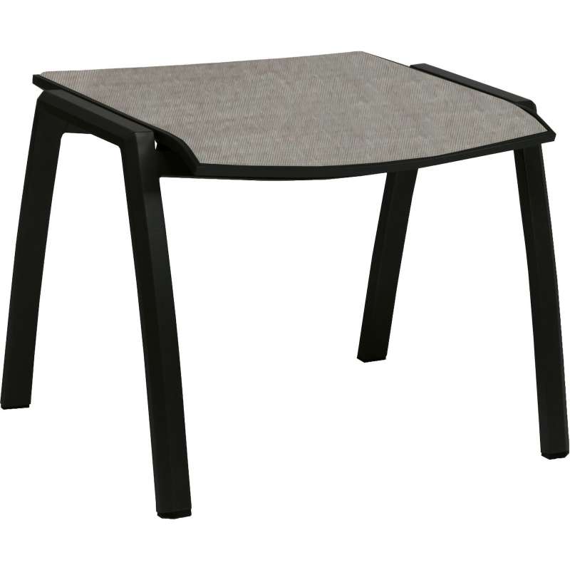 Stern KARI Hocker Sitzhocker Fußhocker Gartenhocker leinengrau/schwarz