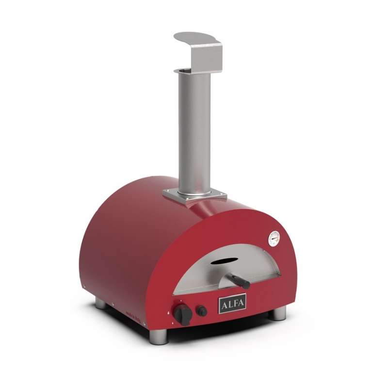 Alfa Forni Tragbarer Gas Pizzaofen MODERNO PORTABLE Antik Rot FXMD-PT-GROA-DE