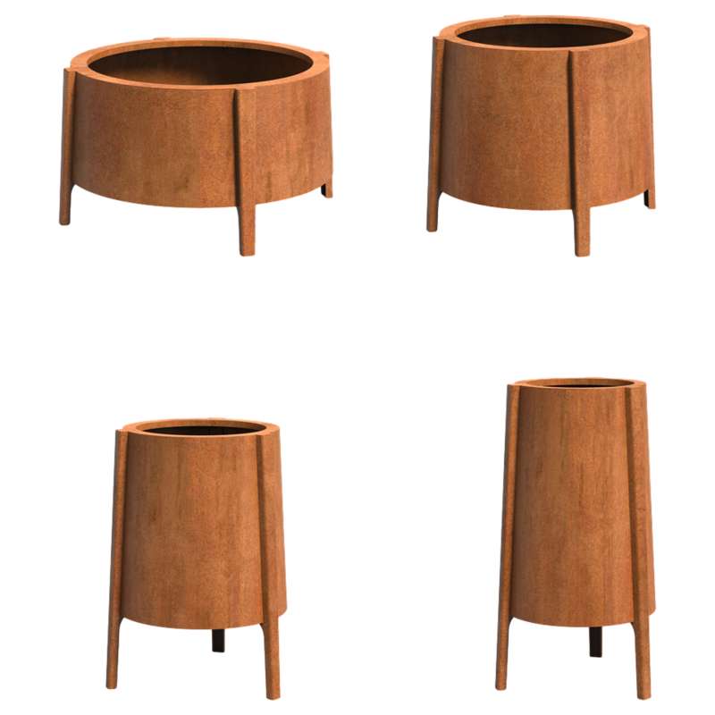 Adezz Botan Pflanzschale aus Corten-Stahl Pflanzgefäß Pflanzkübel Blumentopf