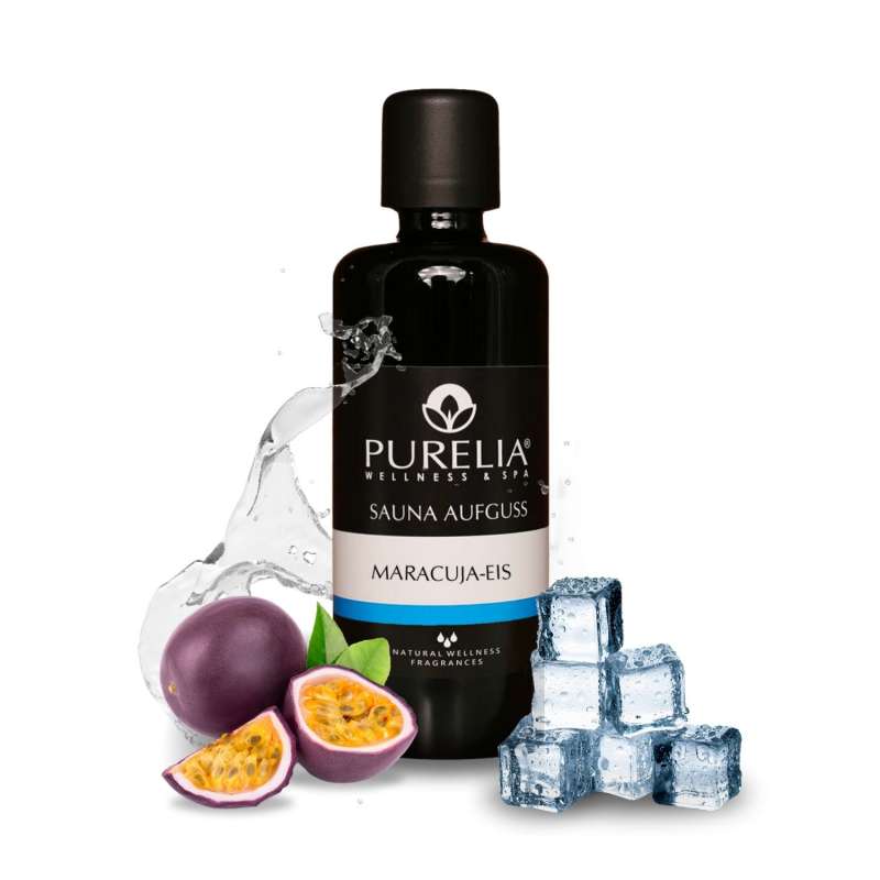 PURELIA Saunaaufguss Konzentrat Maracuja-Eis 100 ml natürlicher Sauna-aufguss - reine ätherische Öle