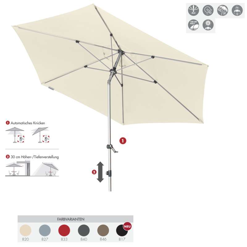 EXPERT Sonnenschirm auto tilt 280cm rund - höhenverstellbar