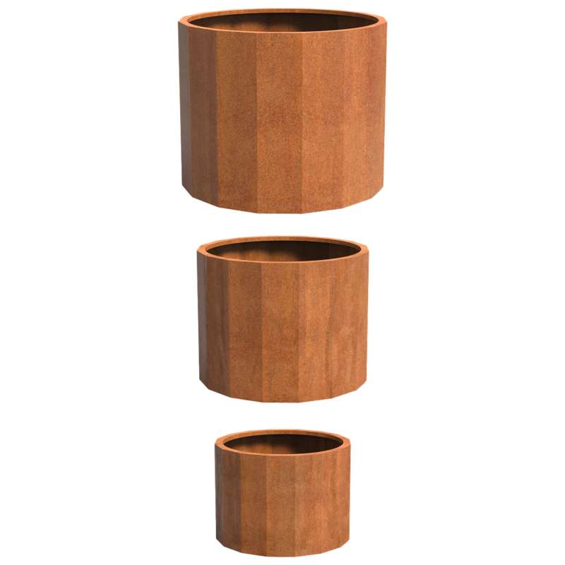 Adezz Boxer aus Corten-Stahl Pflanzgefäß Wetterfest Pflanzkübel Blumenschale