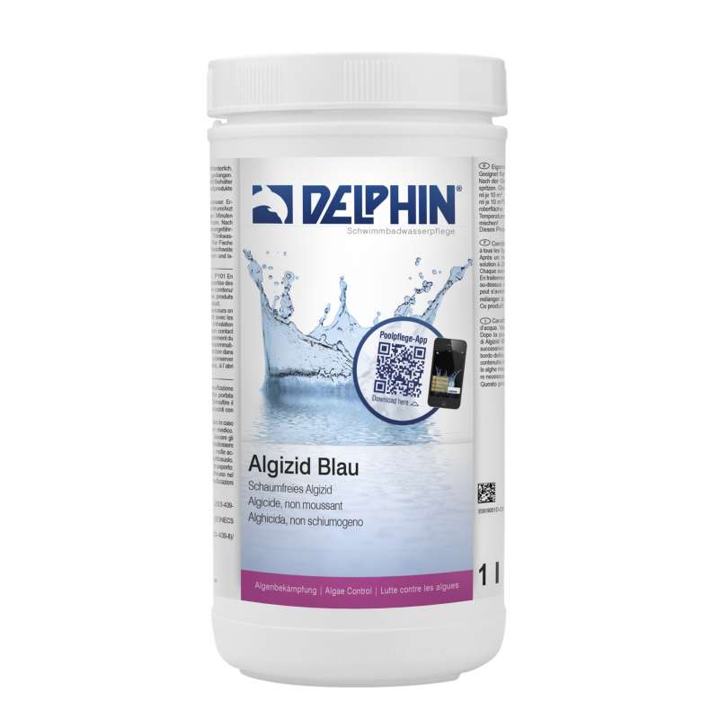 Delphin Algizid blau Algenverhütung 1 Liter Algizid Algenmittel 0619001D