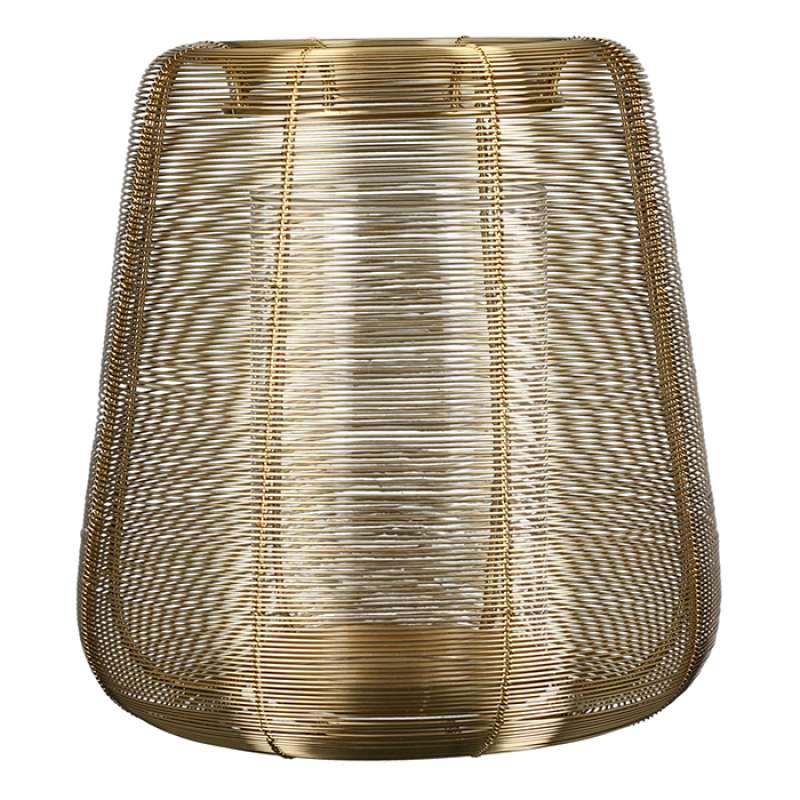 Casablanca Windlicht Lucero groß Metall goldfarben Ø 30 cm