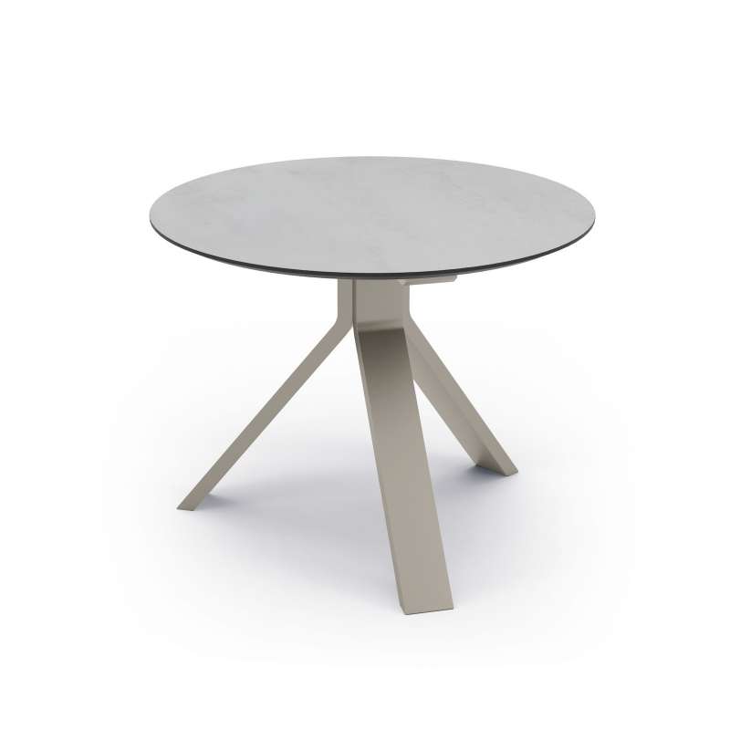 Stern Freddie Beistelltisch Balkontisch Aluminium greige Tischplatte Silverstar 2.0 Zement hell