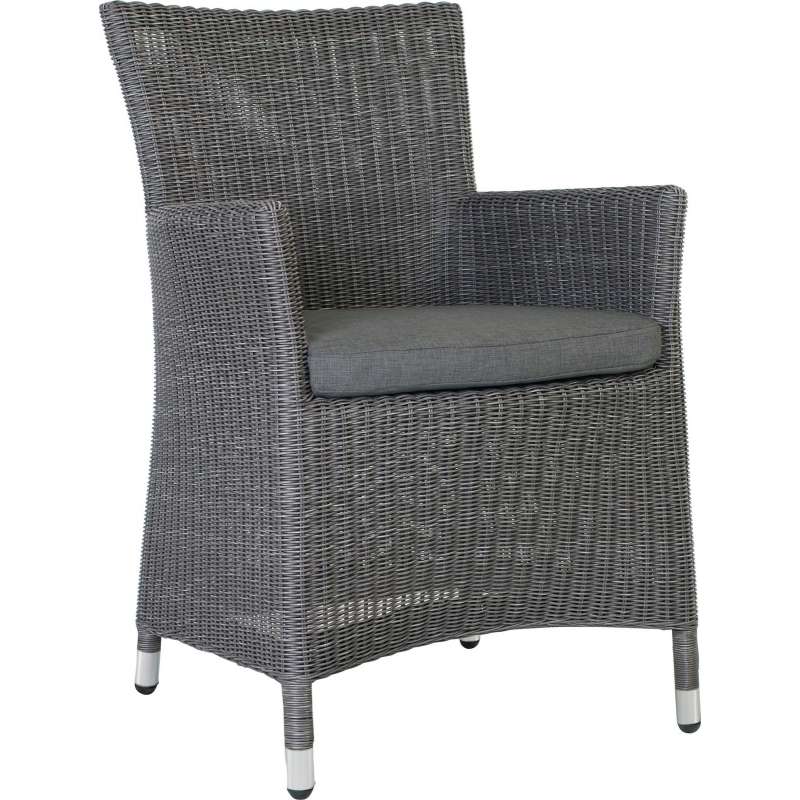 Stern Sortino Lounge-Sessel Lounge-Stuhl Gartensessel mit Kissen basaltgrau/seidengrau