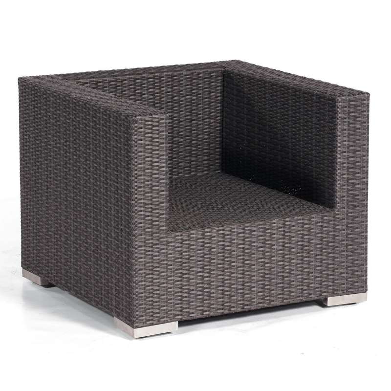 Sonnenpartner Lounge-Sessel Residence Alu/Polyrattan graphit-schwarz mit Kissen