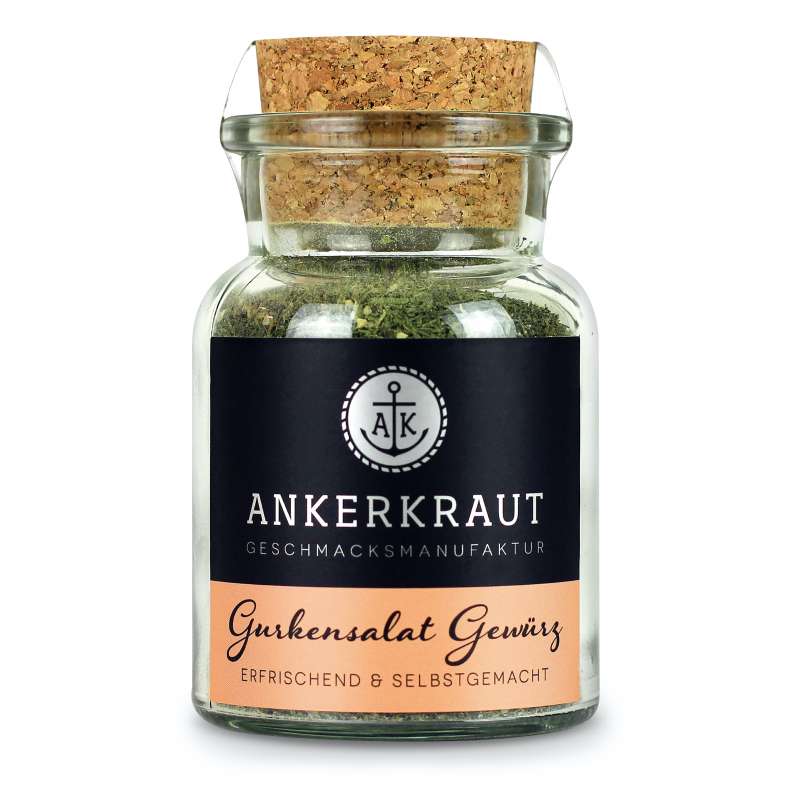 Ankerkraut Gurkensalat Gewürz Gewürzzubereitung Gewürzmischung im Korkenglas 60 g