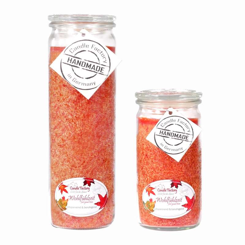 Candle Factory Kerzen-Set Wohlfühlzeit Big + Mini Jumbo Duftkerze Dekokerze