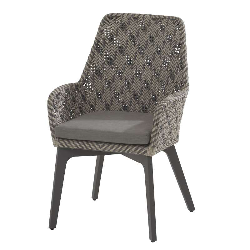 4Seasons Outdoor Savoy dining Sessel Hularo Geflecht Batik mit Sitzkissen 213272