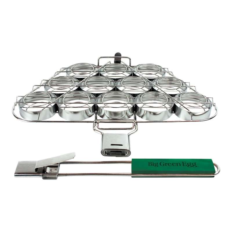 Big Green Egg Mini-Burger Gitterkorb aus Edelstahl für 12 Miniburger für EGG Large XLarge 2XLarge