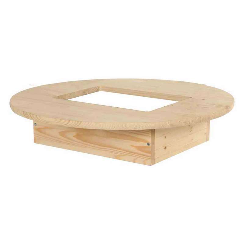 Siena Garden Tischaufsatz für Bierkasten Ø 69x14,5 cm Holz Kiefer natur