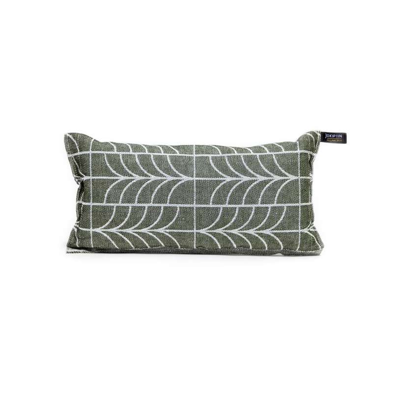 Jokipiin Humina Pillow Saunakissen 22 x 40 cm finnisches Sauna Kissen green/white
