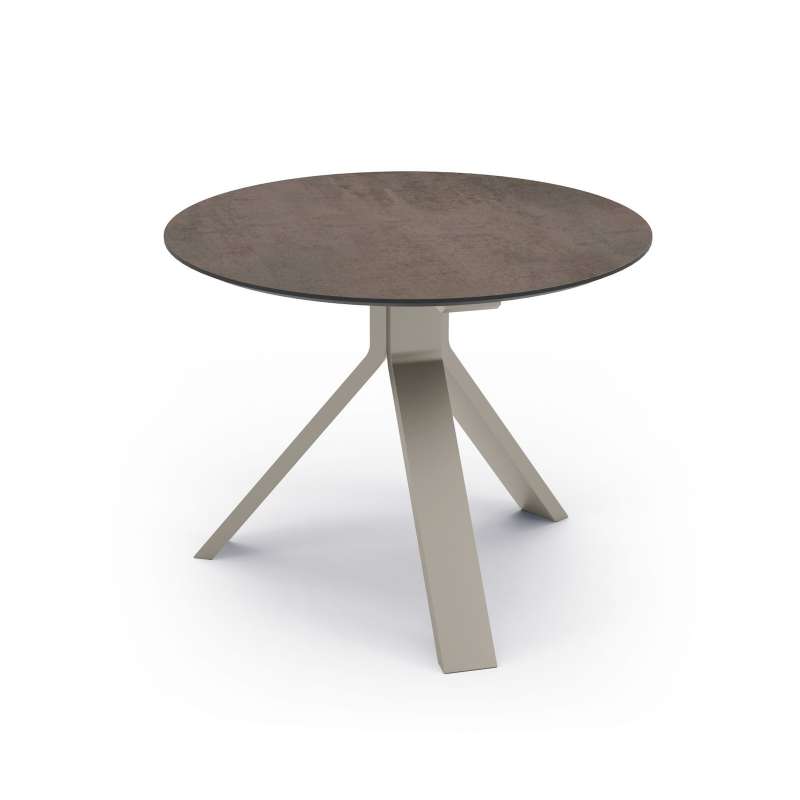 Stern Freddie Beistelltisch Balkontisch Aluminium greige Tischplatte Silverstar 2.0 Smoky