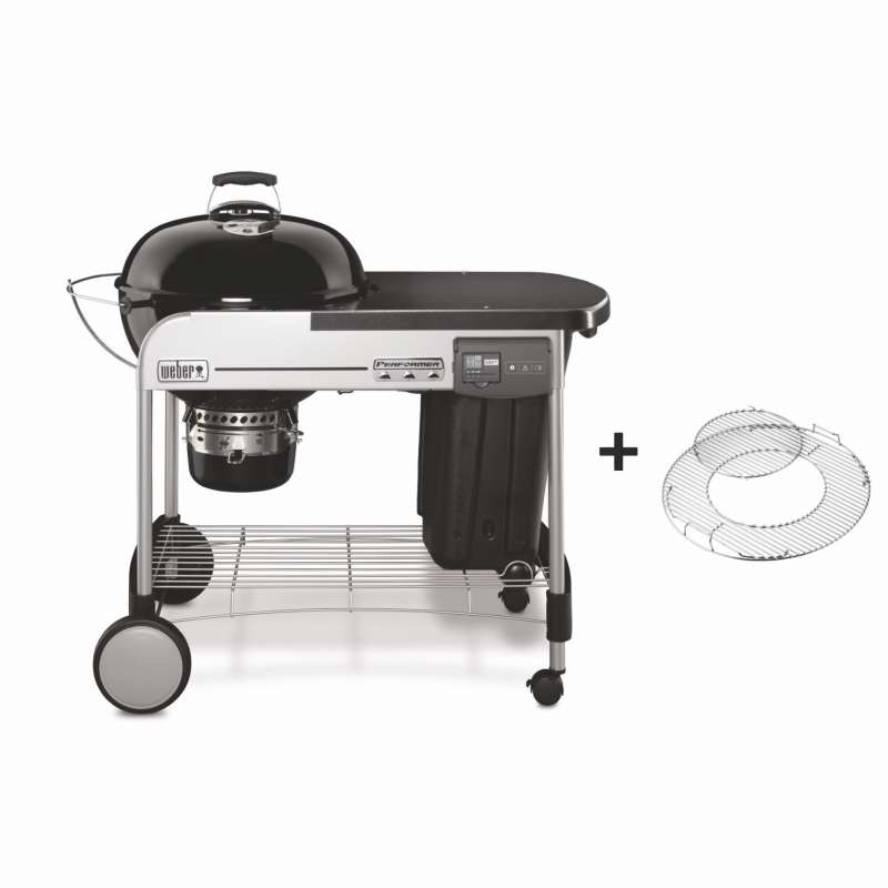 Weber Holzkohlegrill Performer Deluxe GBS Charcoal Grill Ø 57 cm Black