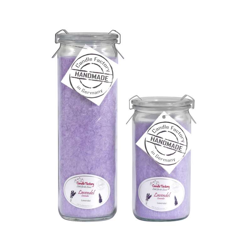 Candle Factory Kerzen-Set Lavendel Big + Mini Jumbo Duftkerze Dekokerze