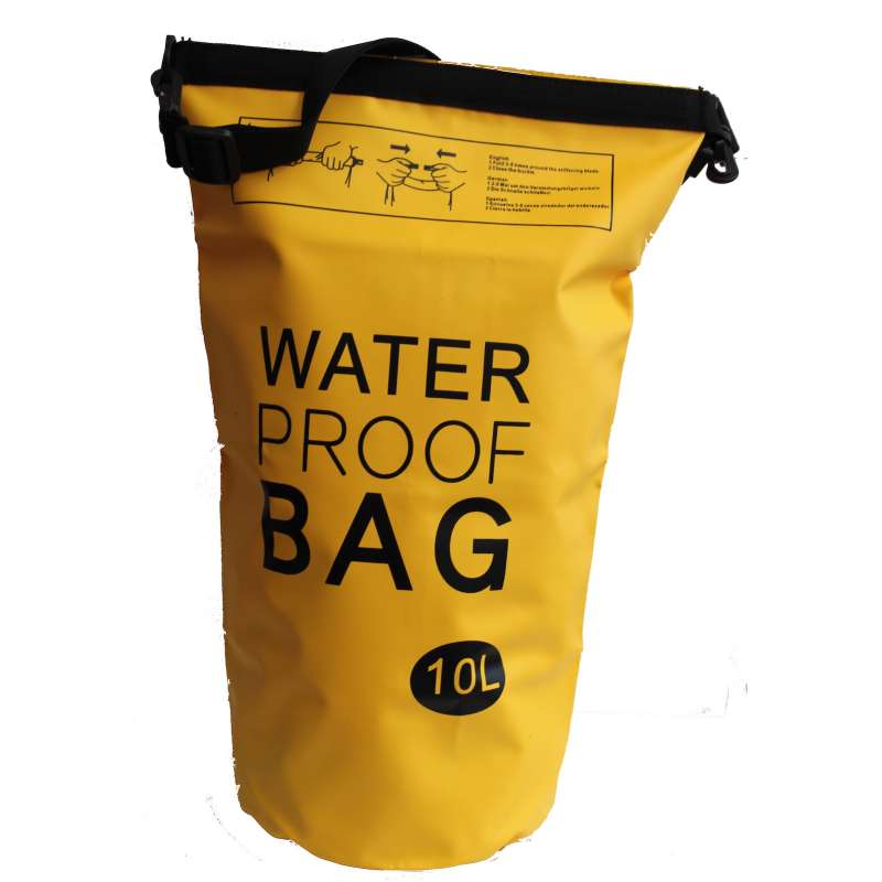 Drybag Tasche 10 Liter wasserdicht Packsack orange Water proof Softcase Beutel
