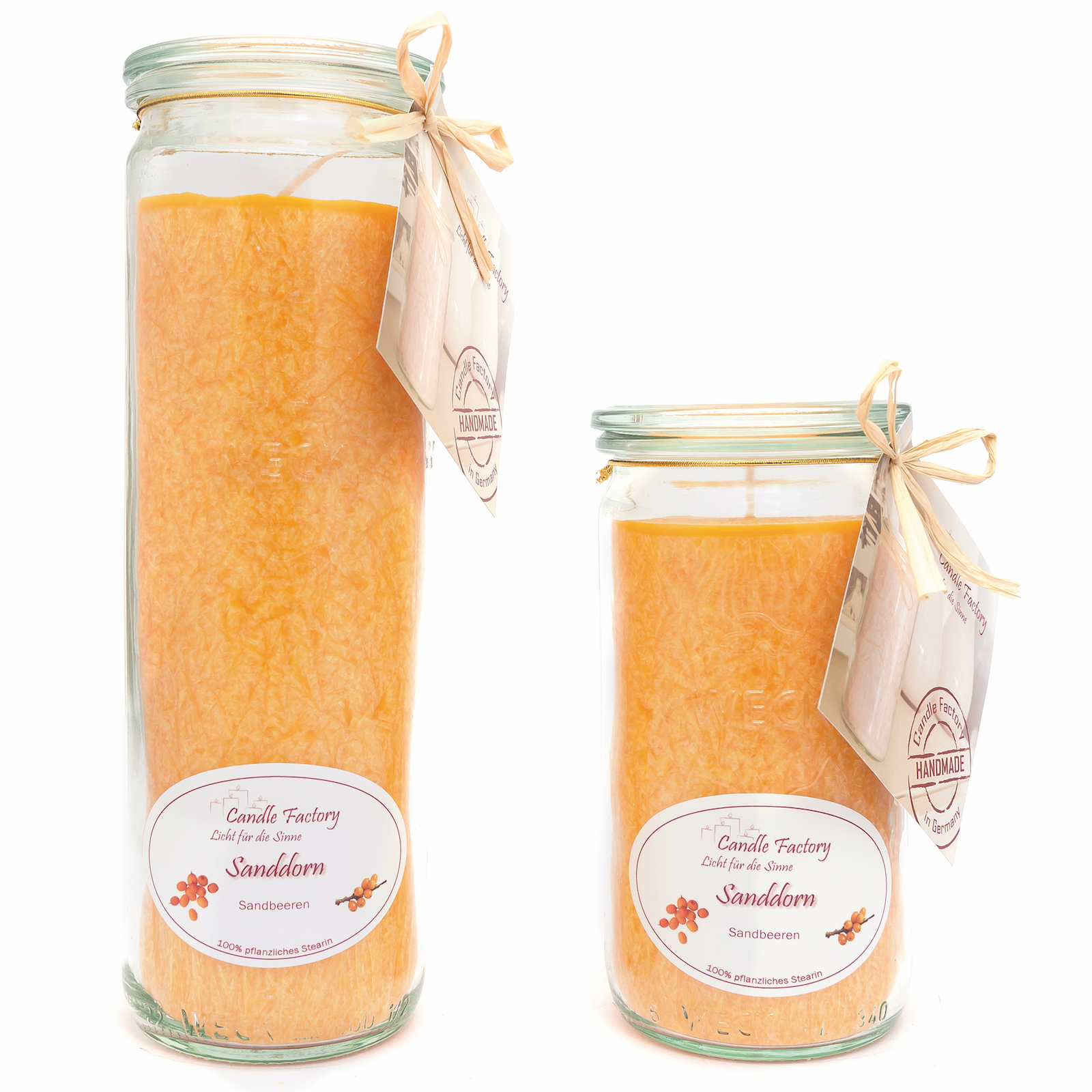 Candle Factory Mini Jumbo Sanddorn Duftkerze Dekokerze 307-037