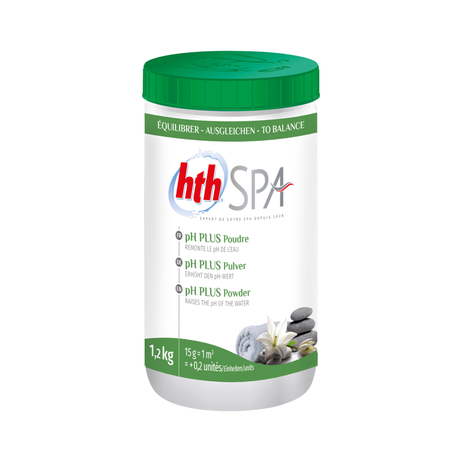 hth Spa pH-Plus Pulver 1,2 Kg pH-Wert Hebung f&uuml;r Whirlpools und Spas